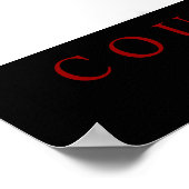 Poster Citation du Courage noir blanc Oeil de loup (Coin)