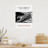 Poster Citation du défi de motivation du tigre sauvage (Cuisine)