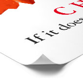 Poster Citation du Défi Motivationnel Lion Pop Art (Coin)