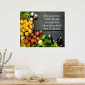 Poster Citation du jardin du coeur de Dieu (Cuisine)