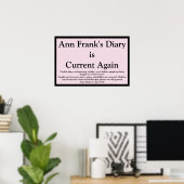 Poster Citation du Journal d'Ann Frank (Bureau à domicile)