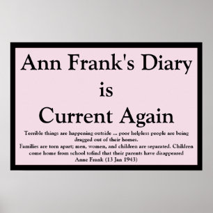 Poster Citation du Journal d'Ann Frank