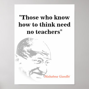Poster Citation Du Mahatma Gandhi Sur La Pensée