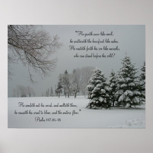 Poster Citation du paysage neigeux d'hiver (Devant)