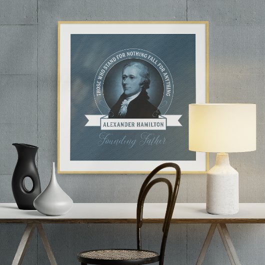 Poster Citation du père fondateur Alexander Hamilton