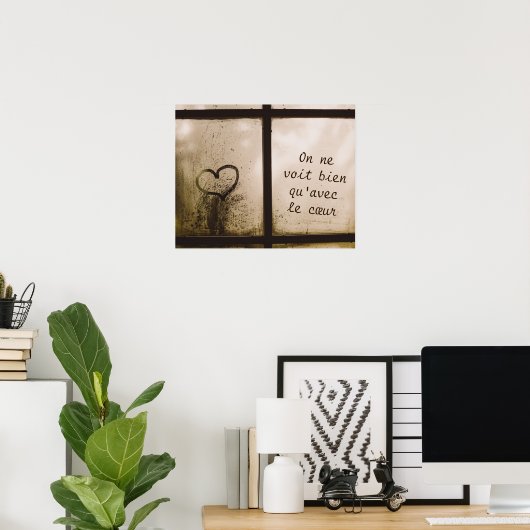 Poster Citation du Petit Prince (Bureau à domicile)