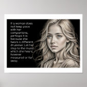 Poster Citation d'une femme batteur différente (Devant)