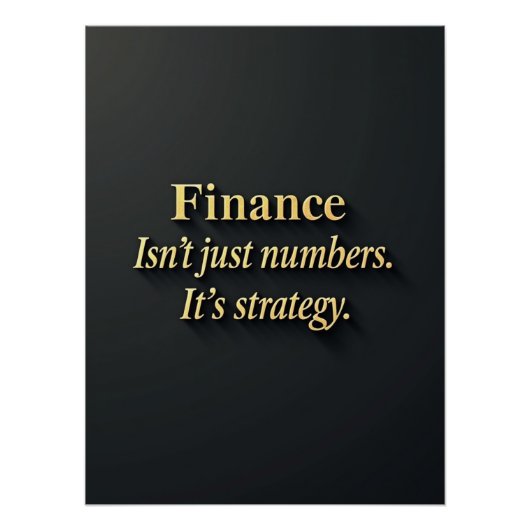 Poster Citation Élégante de Finance | Minimaliste (Devant)
