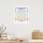 Poster Citation Emerson-Succès, arc-en-ciel (Cuisine)
