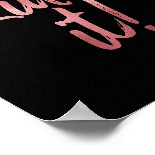 Poster Citation en or noir et Rose Killin' It (Coin)