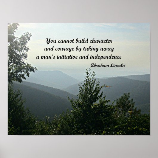 Poster Citation en temps opportun par Abraham Lincoln (Devant)