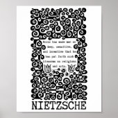Poster Citation ERROR noir et blanc de Nietzsche (Devant)