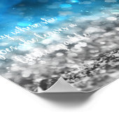 Poster citation étincelante bleue (Coin)