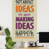 Poster Citation "Faire avancer les idées" (Bureau à domicile)