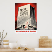 Poster Citation FDR Sur La Gravure Des Livres — Frontière (Cuisine)