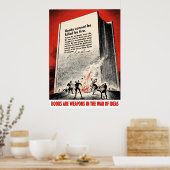 Poster Citation FDR Sur La Gravure Du Livre (Cuisine)