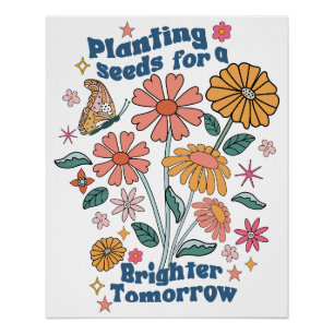 Poster Citation Florale Rétro