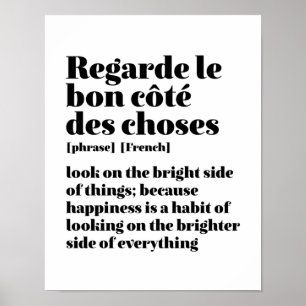 Poster Citation Française Inspirante Regardez Du Côté 