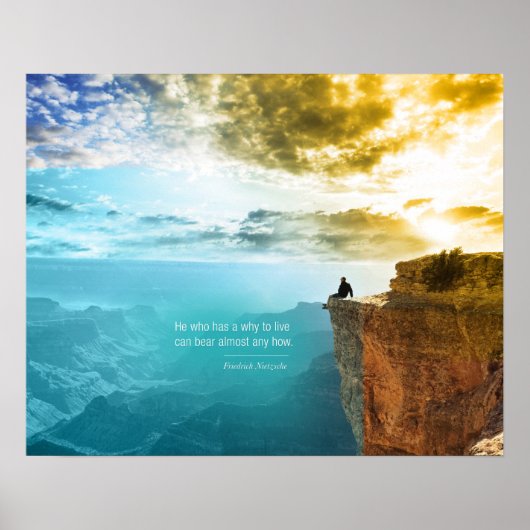 Poster Citation Friedrich Nietzsche Nature Aventure Natur (Devant)