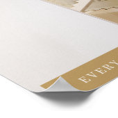 Poster Citation géométrique Rectangle doré (Coin)