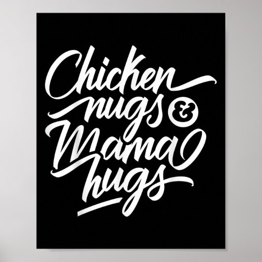 Poster Citation Graphique cool - Poulets Et Mama Hugs (Devant)