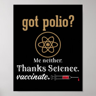 Poster Citation graphique de l'Humour amusant vacciné Sci