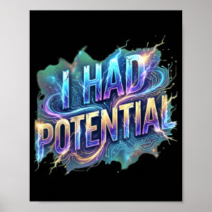 Poster Citation humoristique rétro sarcastique de potenti