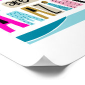 Poster Citation inspirante avec lettre à la main (Coin)