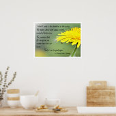 Poster Citation inspirante avec photo Dandelion (Cuisine)