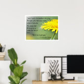 Poster Citation inspirante avec photo Dandelion (Bureau à domicile)