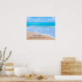 Poster Citation inspirante avec scène de plage tropicale (Cuisine)