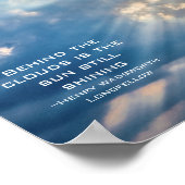 Poster Citation inspirante Blue Sky Clouds Sunlight (Coin)