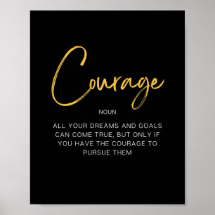 Poster Citation Inspirante Courage
