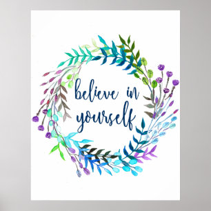 Poster Citation Inspirante "Croyez En Vous-Même"