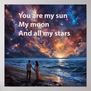 Poster 💕 Citation Inspirante d'Amour de Couple Océanique