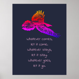 Poster Citation inspirante de Black Raven Bird