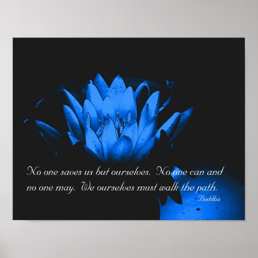 Poster Citation Inspirante de Bouddha Fleur Lotus (Devant)