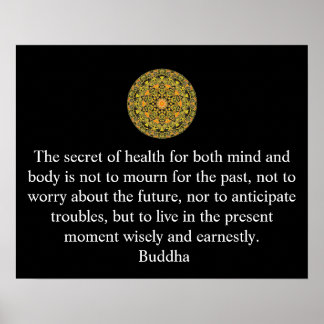 Poster Citation inspirante de Bouddha pour la santé