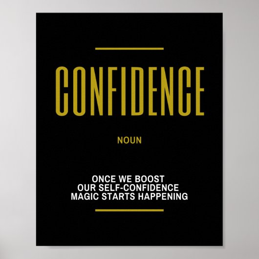 Poster Citation Inspirante De Confiance Sur Le Succès (Devant)