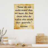 Poster Citation inspirante de Gautama Bouddha (Cuisine)