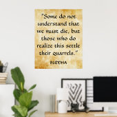 Poster Citation inspirante de Gautama Bouddha (Bureau à domicile)