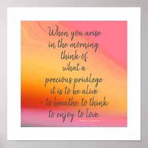 Poster Citation Inspirante de Gratitude à l'Aquarelle du