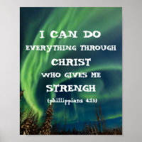Citation inspirante de la Bible Northern Lights