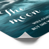 Poster Citation inspirante de la nuit Sky Moon (Coin)