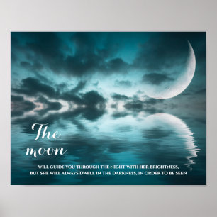 Poster Citation inspirante de la nuit Sky Moon