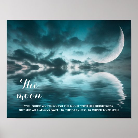 Poster Citation inspirante de la nuit Sky Moon (Devant)