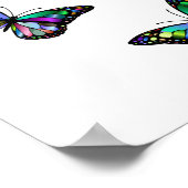 Poster Citation Inspirante de Motivation Papillon (Coin)