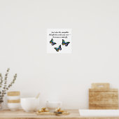 Poster Citation Inspirante de Motivation Papillon (Cuisine)