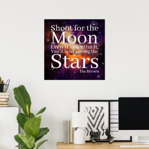 Poster Citation Inspirante de Nebula violette orange