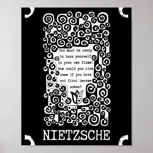 Poster Citation inspirante de PHOENIX par Nietzsche (Devant)